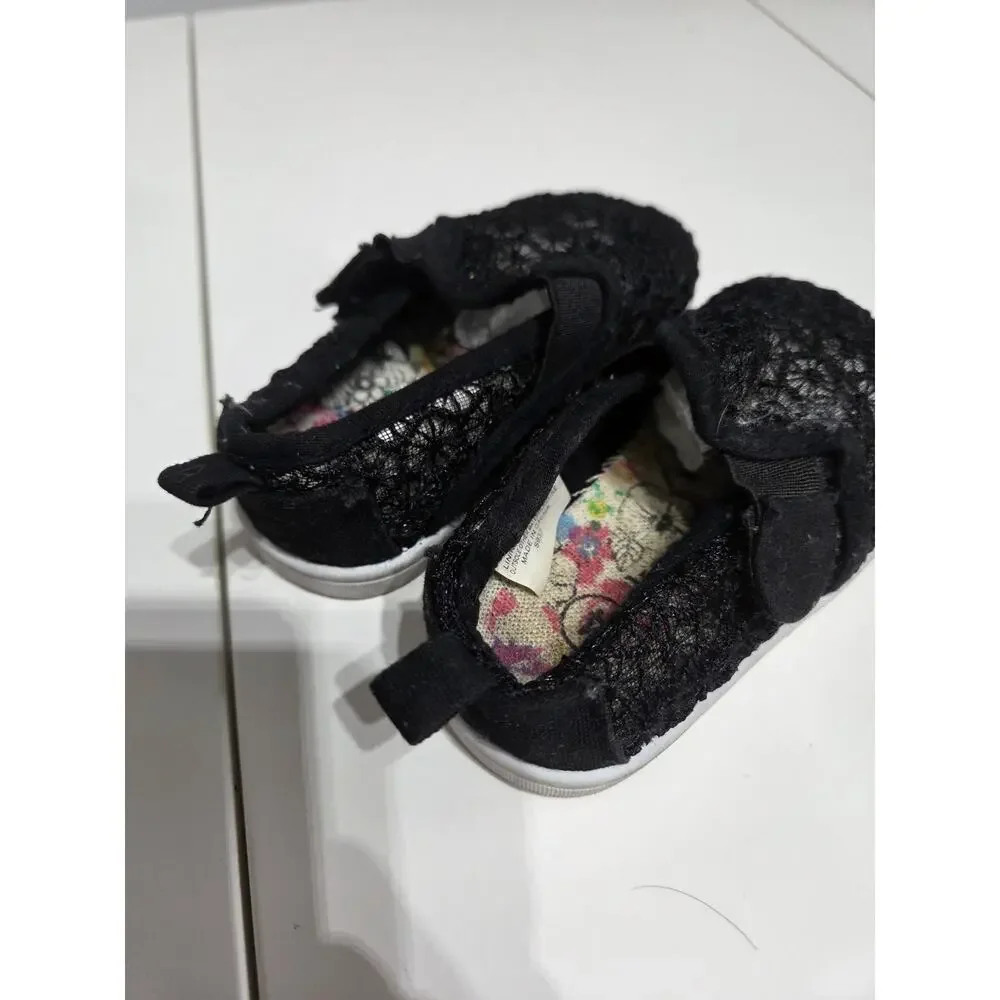 Black Lace Slip-On Shoes - Koala Baby - Toddler 4